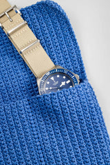 Crocheted Watch Roll Light Blue