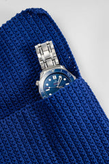 Crocheted Watch Roll Dark Blue