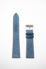 Fratello Essential Strap Suede Jeans Blue