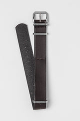 Leather NATO Strap Dark Brown