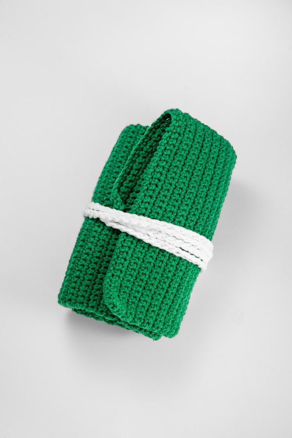 Crocheted Watch Roll Green