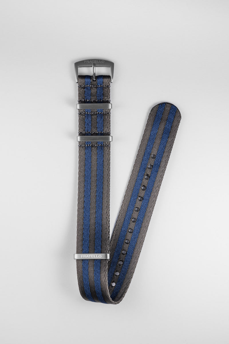 Seatbelt NATO Grey/Blue