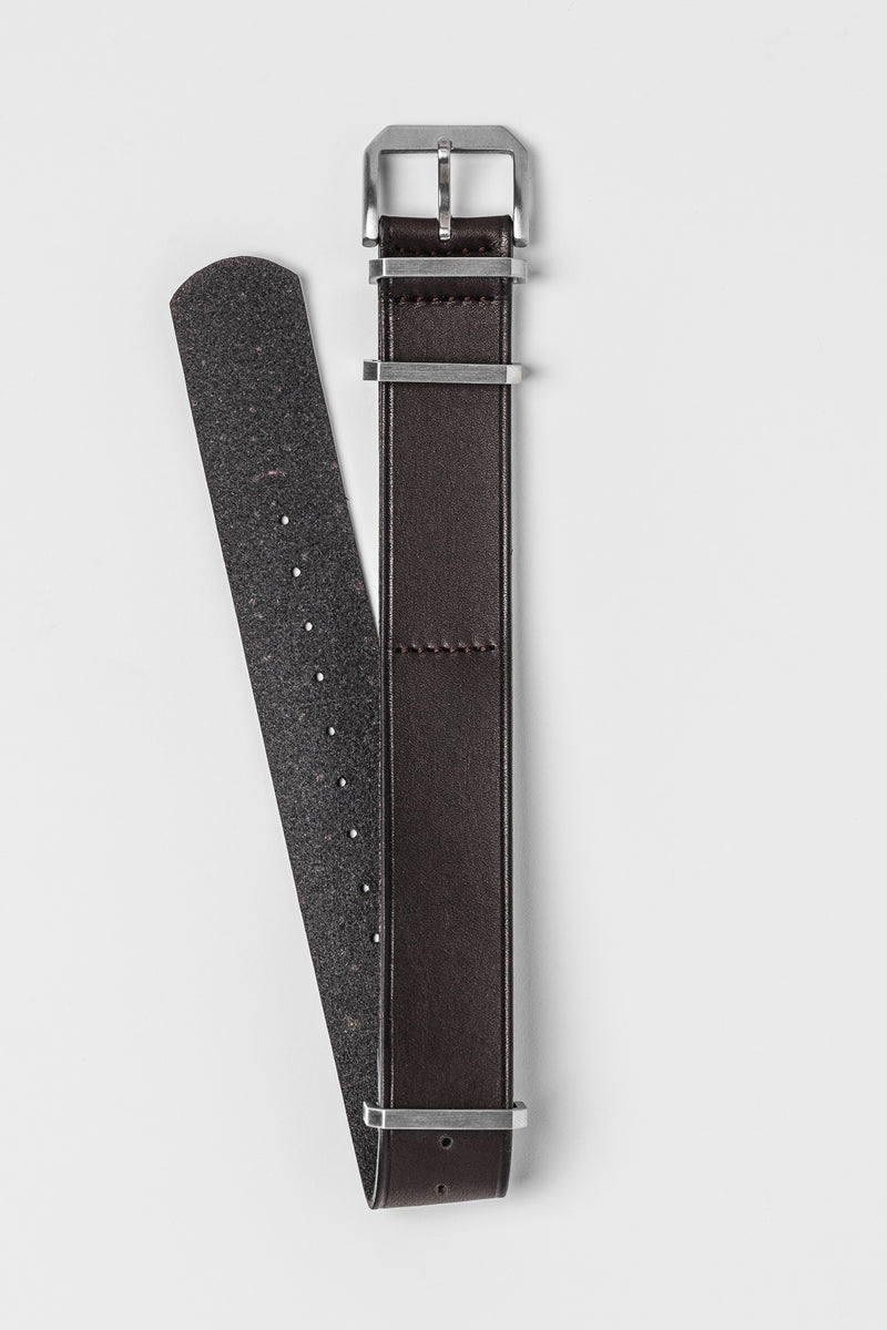 Leather NATO Strap Dark Brown - Main Image