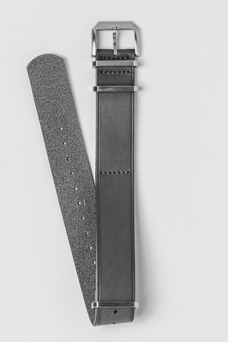 Leather NATO Strap Grey - Main Image