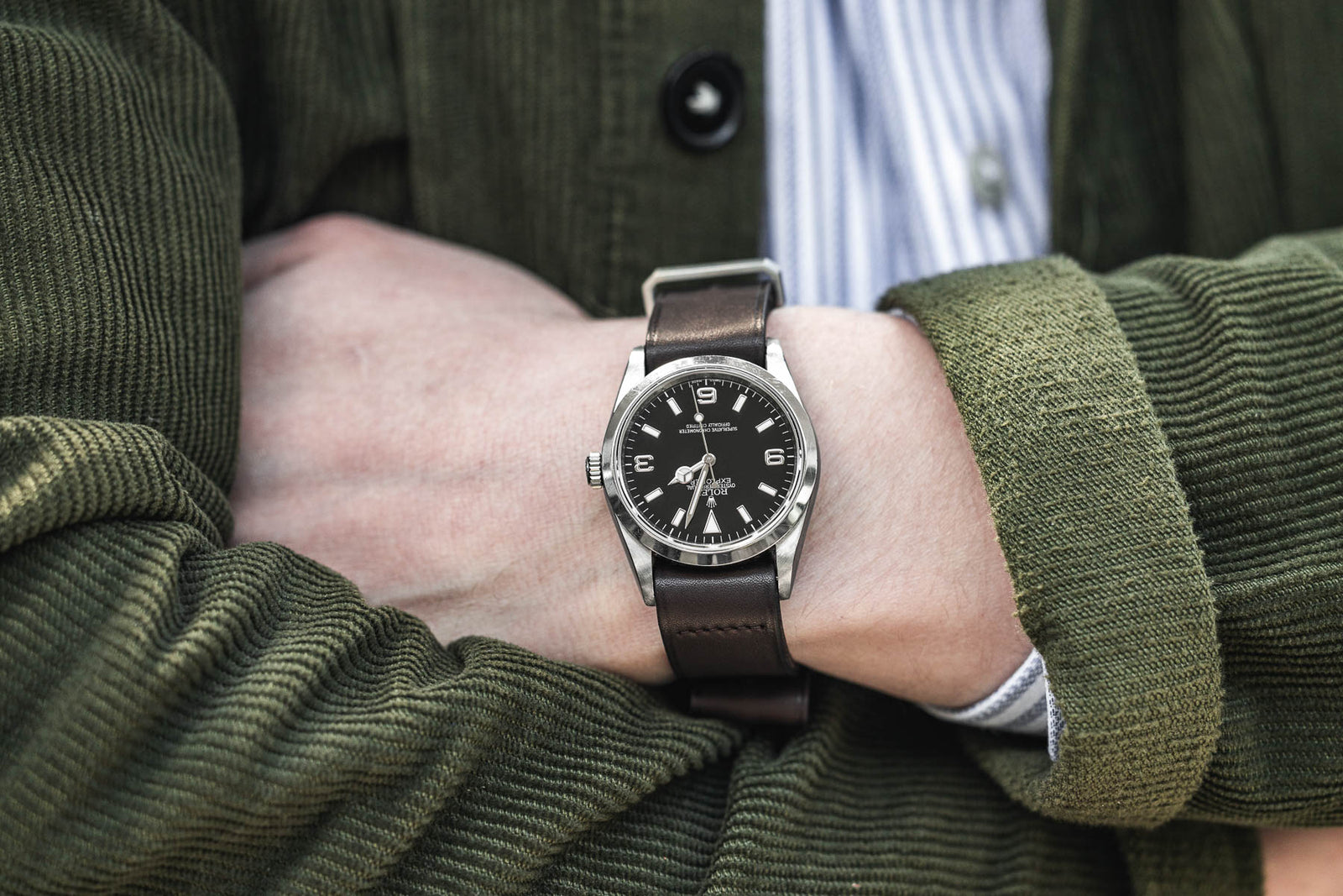 Leather NATO Strap Dark Brown – Fratello Shop - Main Image